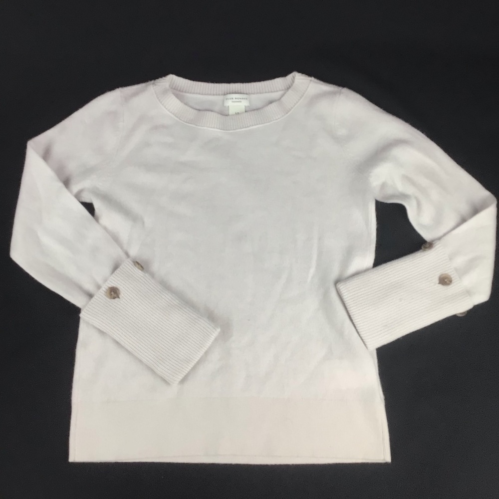 CLUB MONACO 100% CASHMERE Cream Sweater Size S